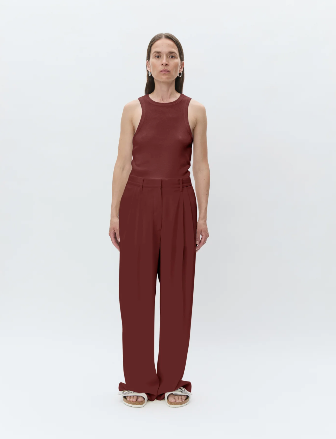 Enzo  Classic Gabardine Tawny port Bukser